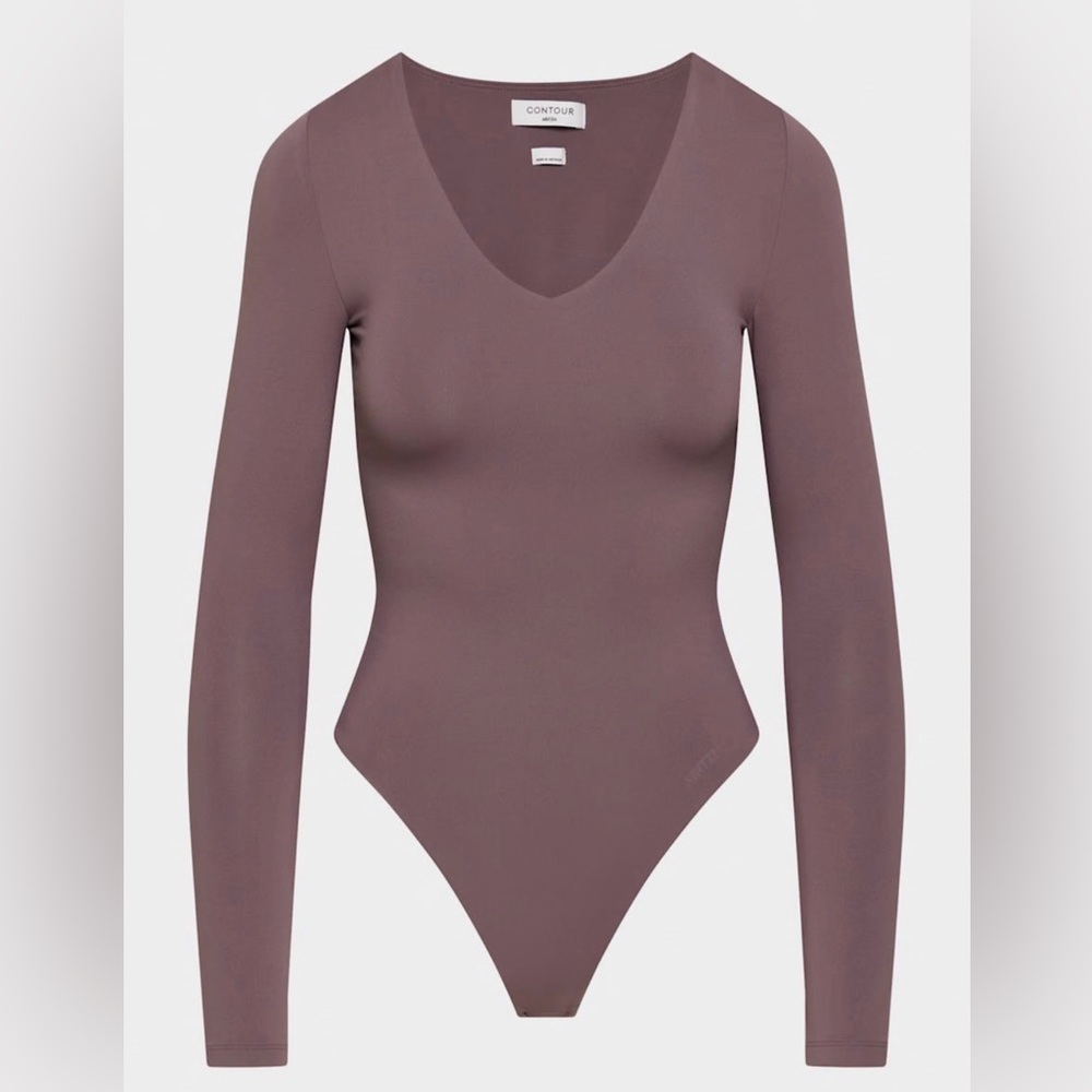 Aritzia Babaton Contour V-Neck Longsleeve Bodysuit - Picture 2 of 7